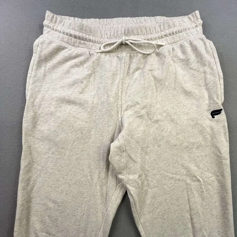 Fabletics The Go-To Sweatpant Joggers Mens XL Cream Gray Heather Zipper Pockets